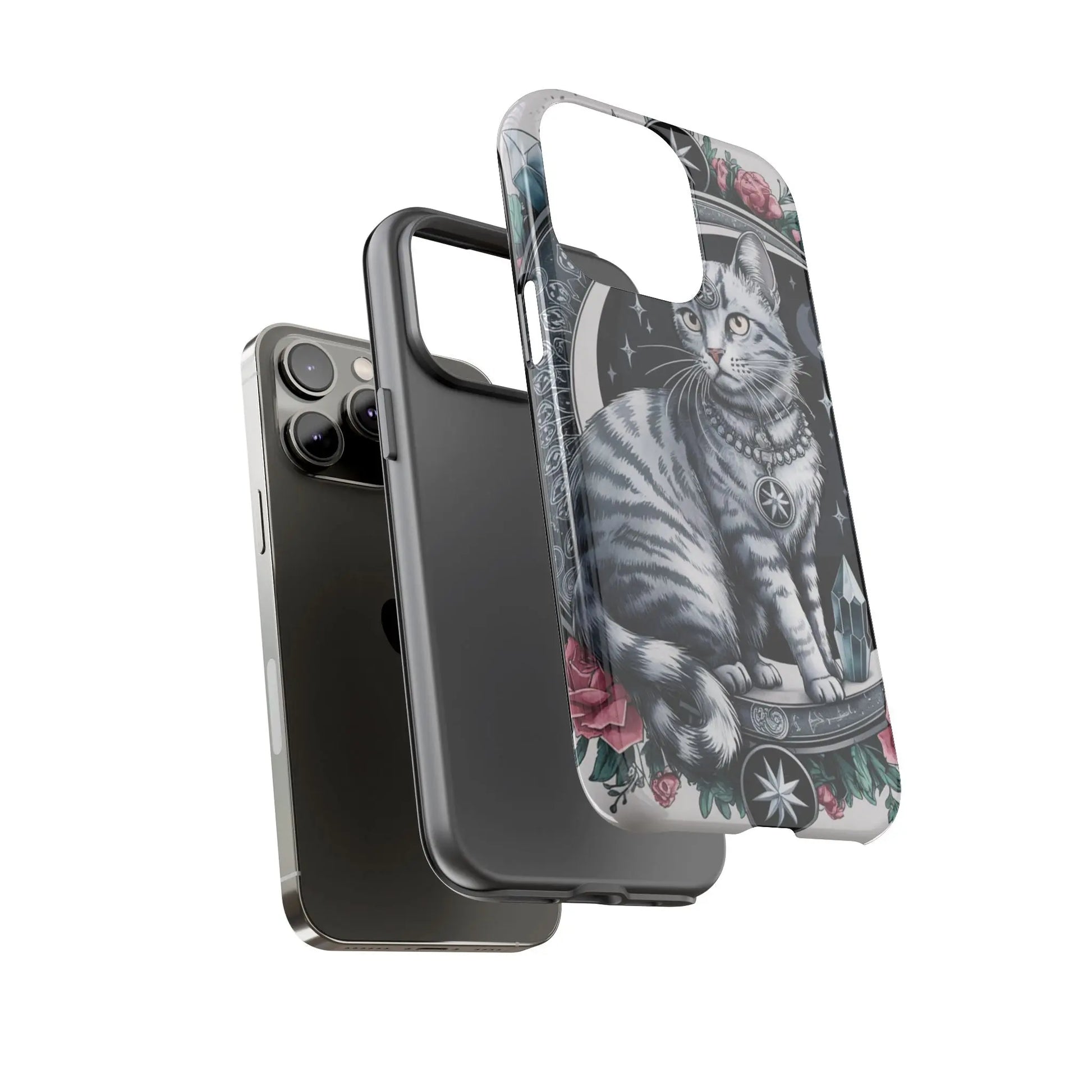 Celestial Pagan Cat iPhone Tough Case – Durable & Mystical Design Printify