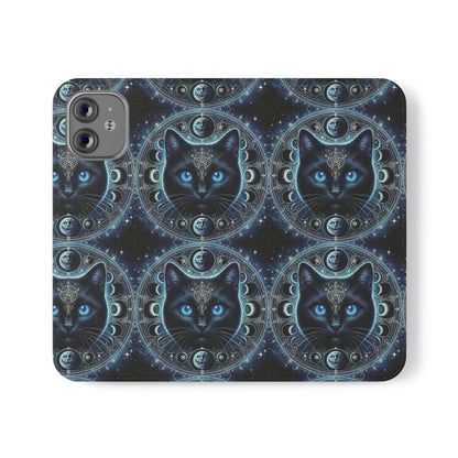 Cosmic Cat Flip Case - Stylish Galaxy Design for Cat Lovers Printify