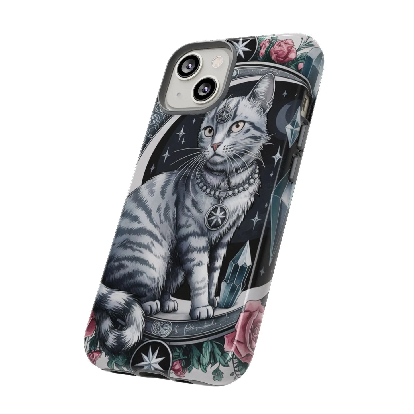 Celestial Pagan Cat iPhone Tough Case – Durable & Mystical Design Printify