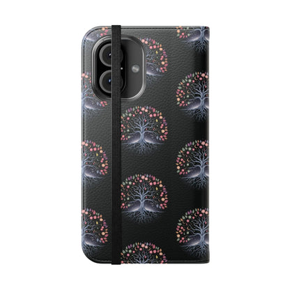 Artistic Tree Design Flip Case for Phones – Stylish & Functional -WitchyPets.com