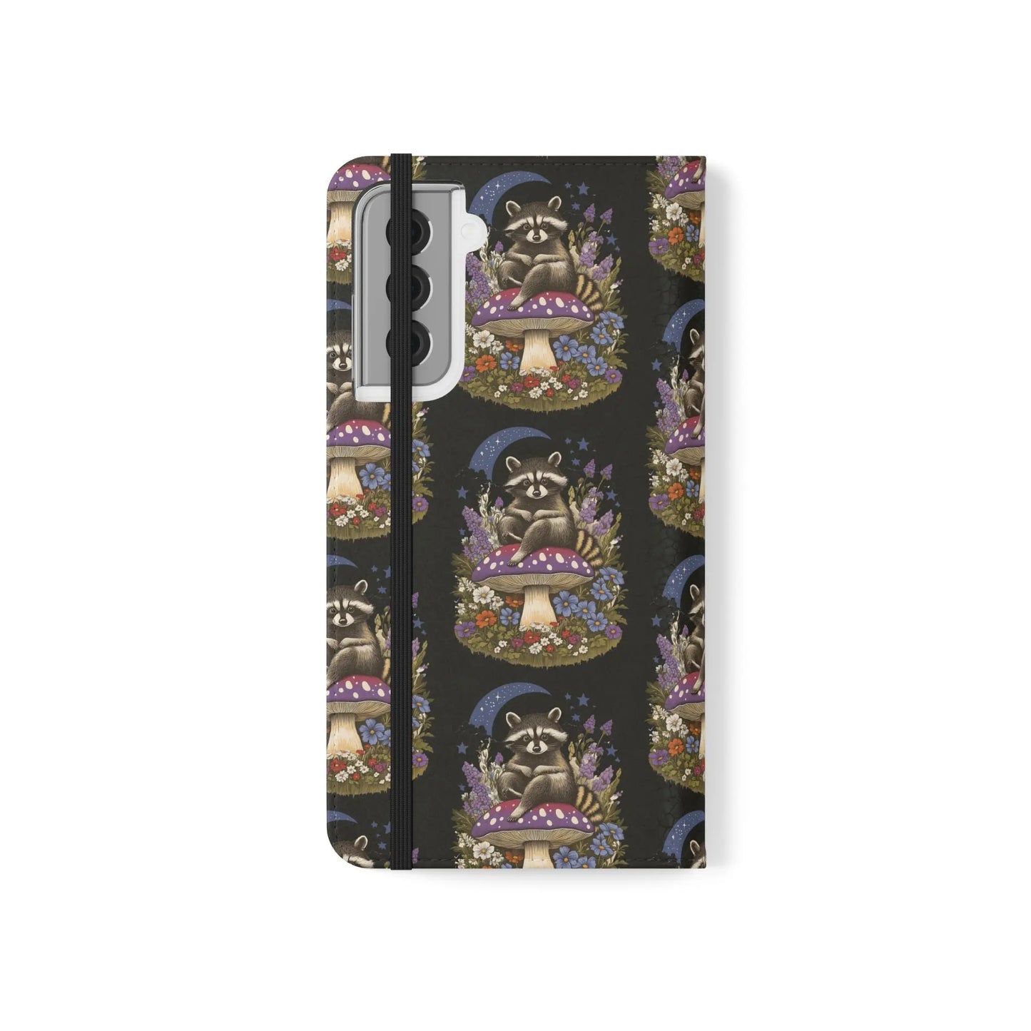 Raccoon Flip Case - Whimsical Wildlife Design for Phone Protection Printify