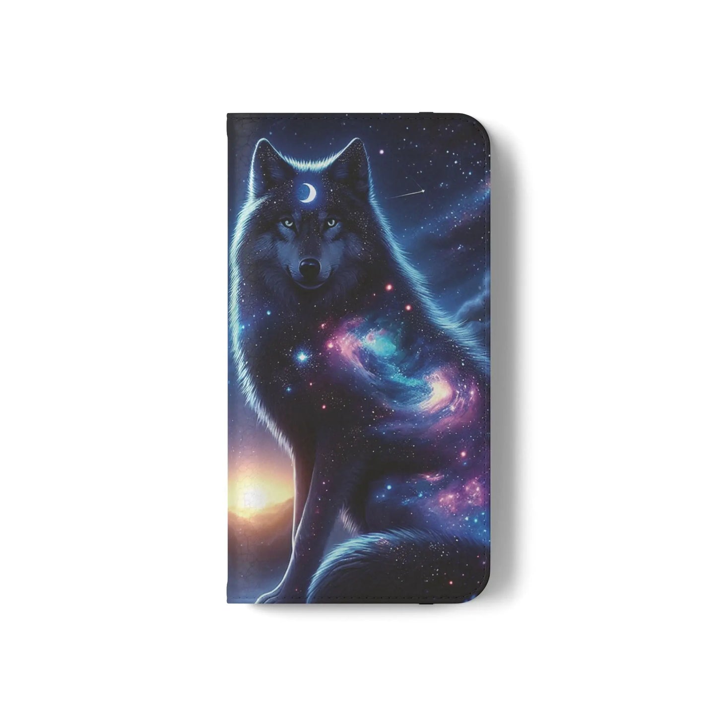 Artistic Flip Cases with Floral and Celestial Designs – Stylish Phone Wallet for Everyday Use Printify