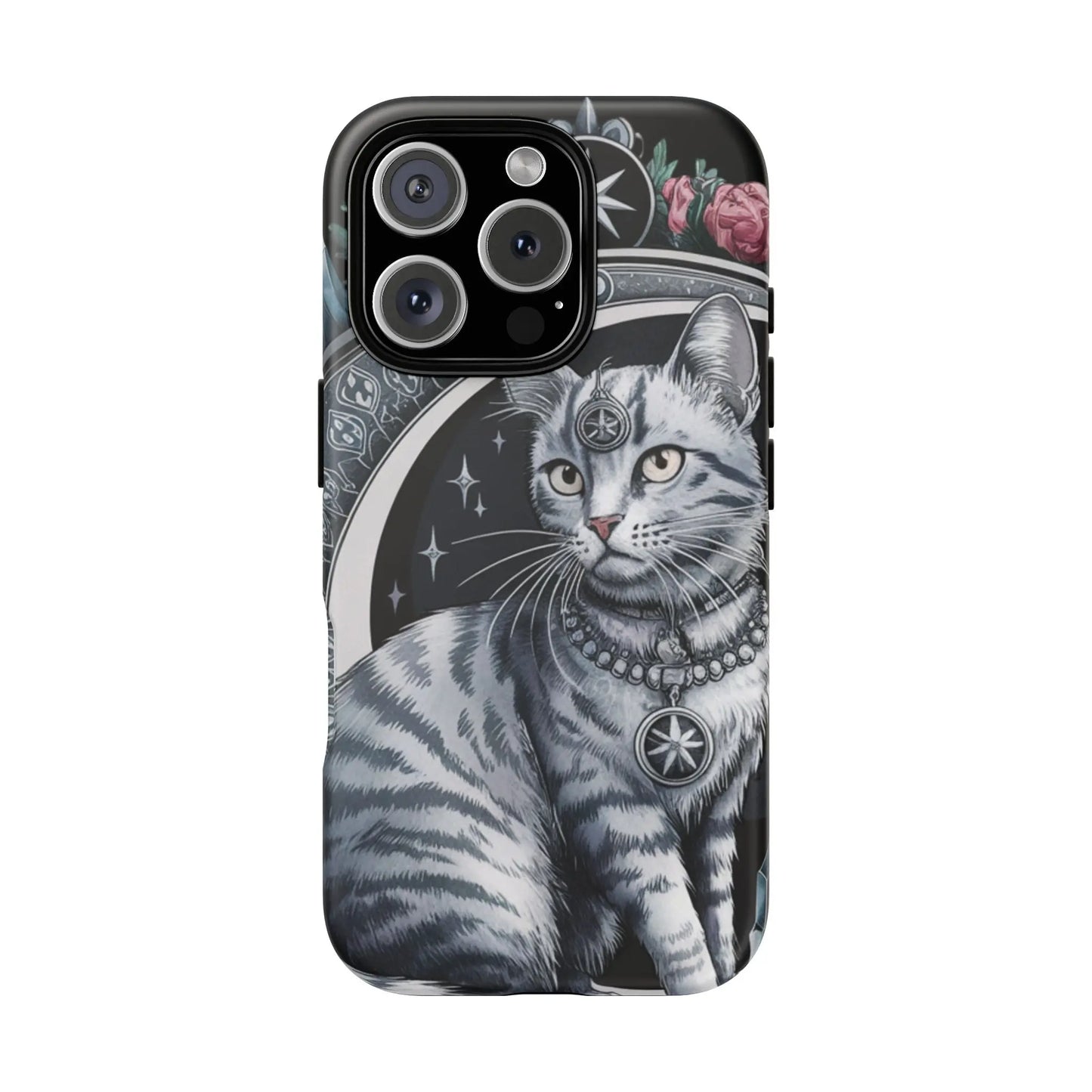 Celestial Pagan Cat iPhone Tough Case – Durable & Mystical Design Printify