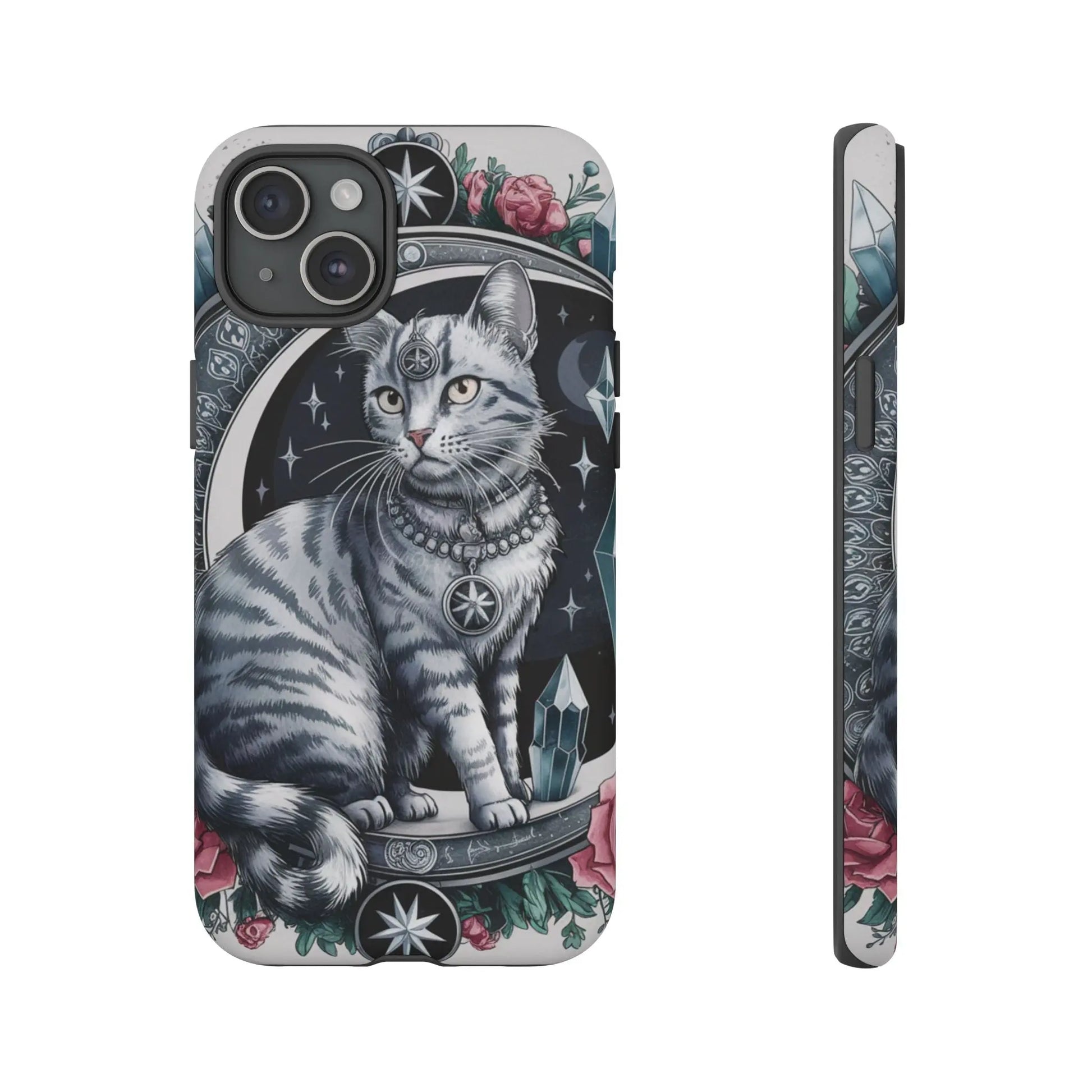 Celestial Pagan Cat iPhone Tough Case – Durable & Mystical Design Printify