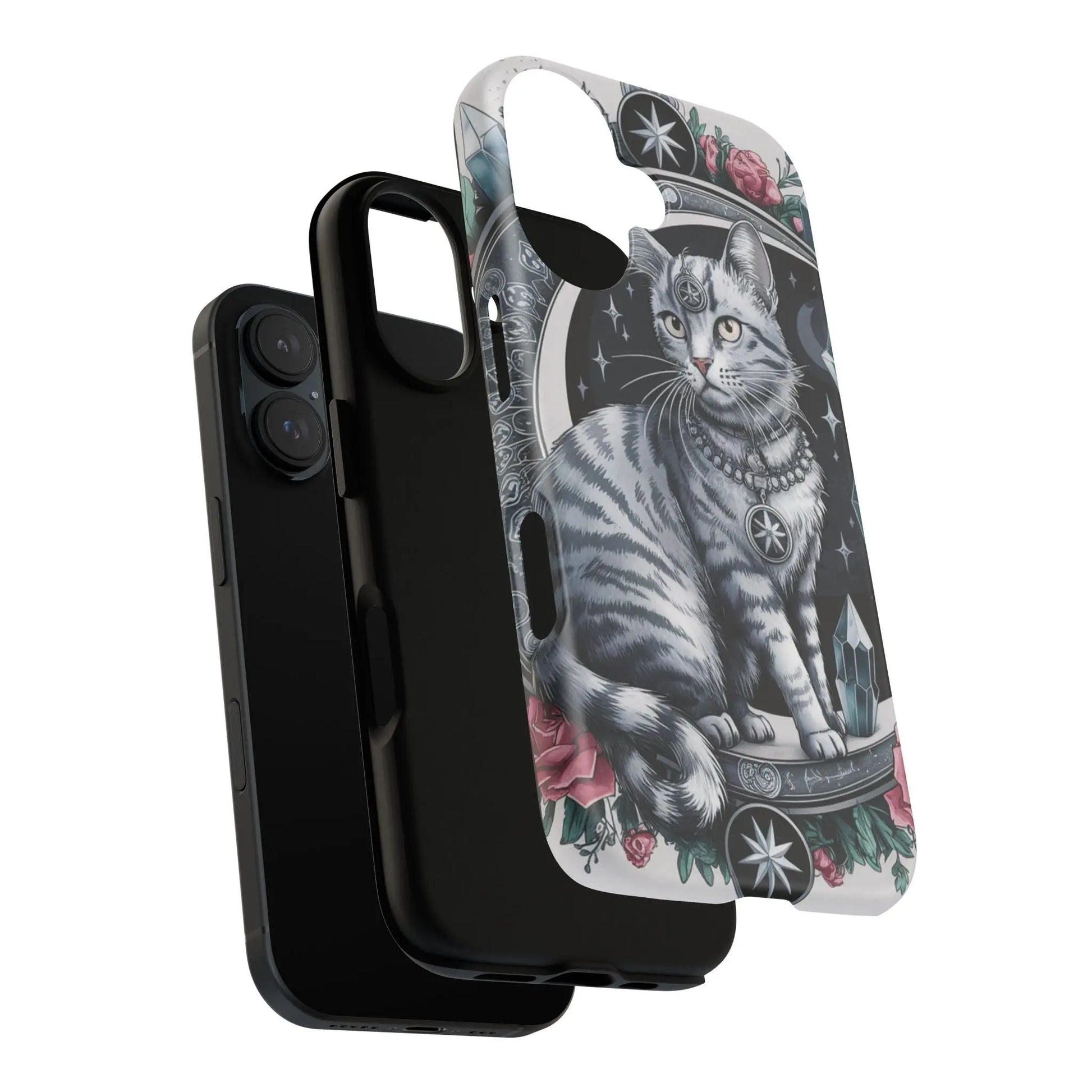 Celestial Pagan Cat iPhone Tough Case – Durable & Mystical Design Printify