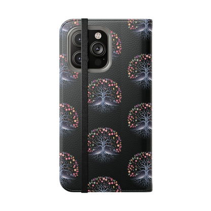 Artistic Tree Design Flip Case for Phones – Stylish & Functional -WitchyPets.com