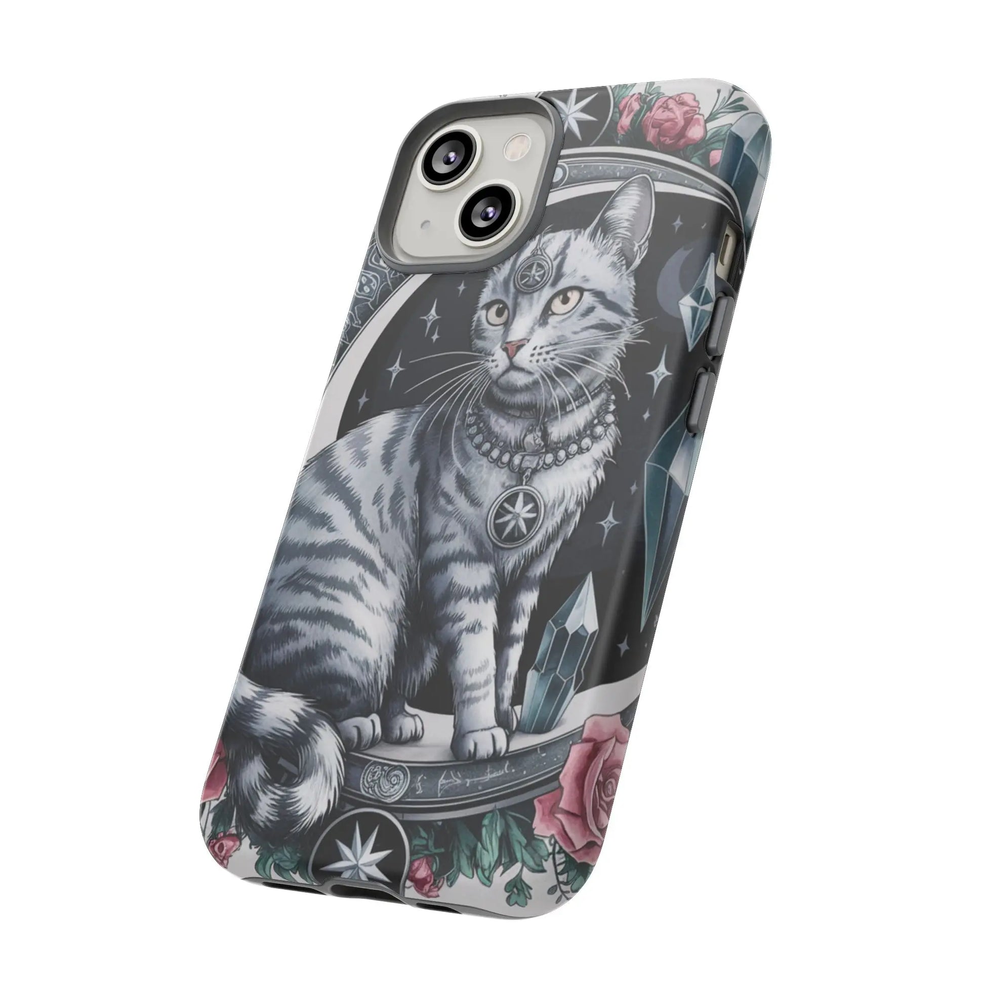 Celestial Pagan Cat iPhone Tough Case – Durable & Mystical Design Printify