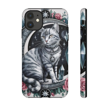 Celestial Pagan Cat iPhone Tough Case – Durable & Mystical Design Printify