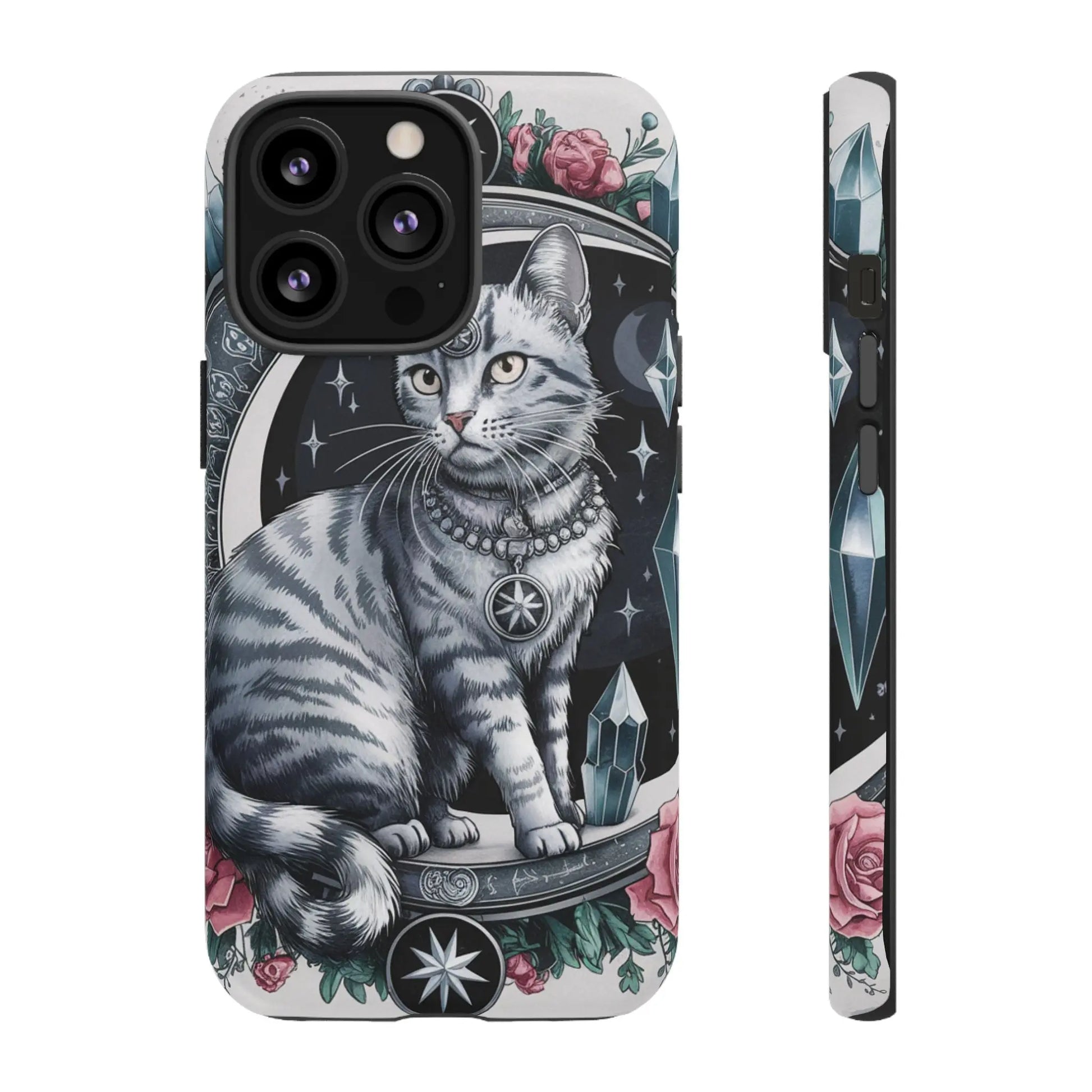 Celestial Pagan Cat iPhone Tough Case – Durable & Mystical Design Printify