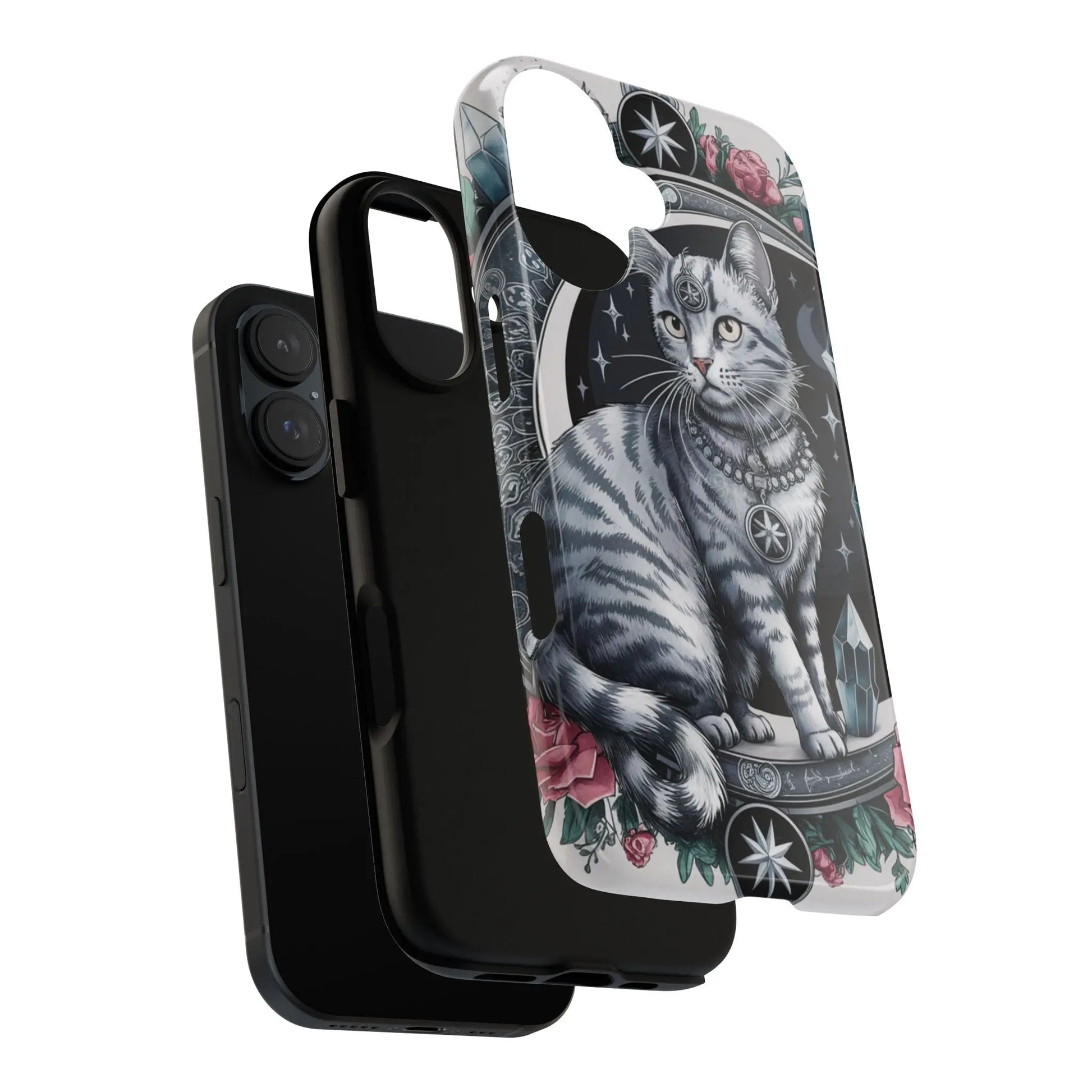 Celestial Pagan Cat iPhone Tough Case – Durable & Mystical Design Printify