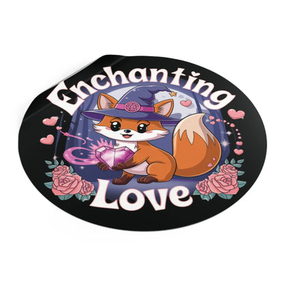 Wiccan Fox Vinyl Stickers Printify