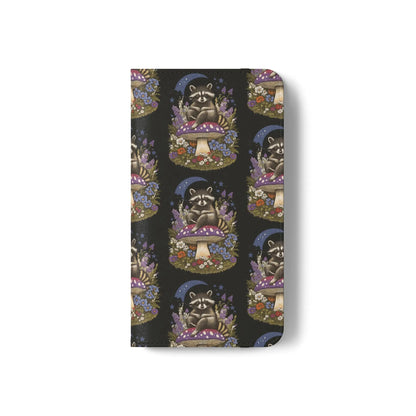 Raccoon Flip Case - Whimsical Wildlife Design for Phone Protection Printify