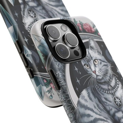 Celestial Pagan Cat iPhone Tough Case – Durable & Mystical Design Printify