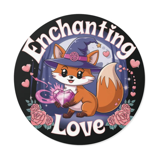 Wiccan Fox Vinyl Stickers Printify