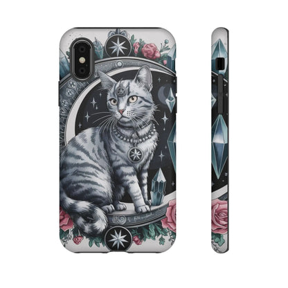 Celestial Pagan Cat iPhone Tough Case – Durable & Mystical Design Printify