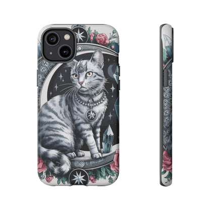 Celestial Pagan Cat iPhone Tough Case – Durable & Mystical Design Printify