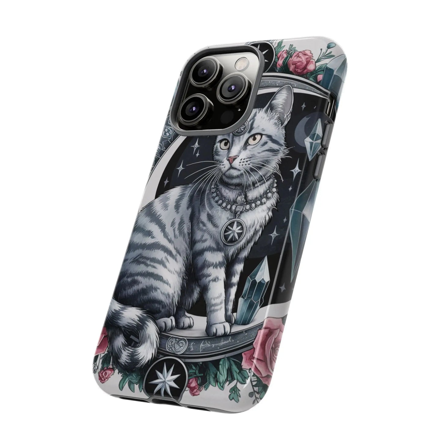 Celestial Pagan Cat iPhone Tough Case – Durable & Mystical Design Printify