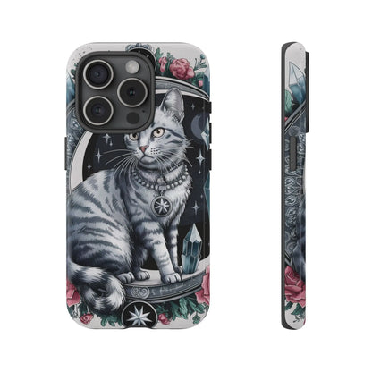 Celestial Pagan Cat iPhone Tough Case – Durable & Mystical Design Printify