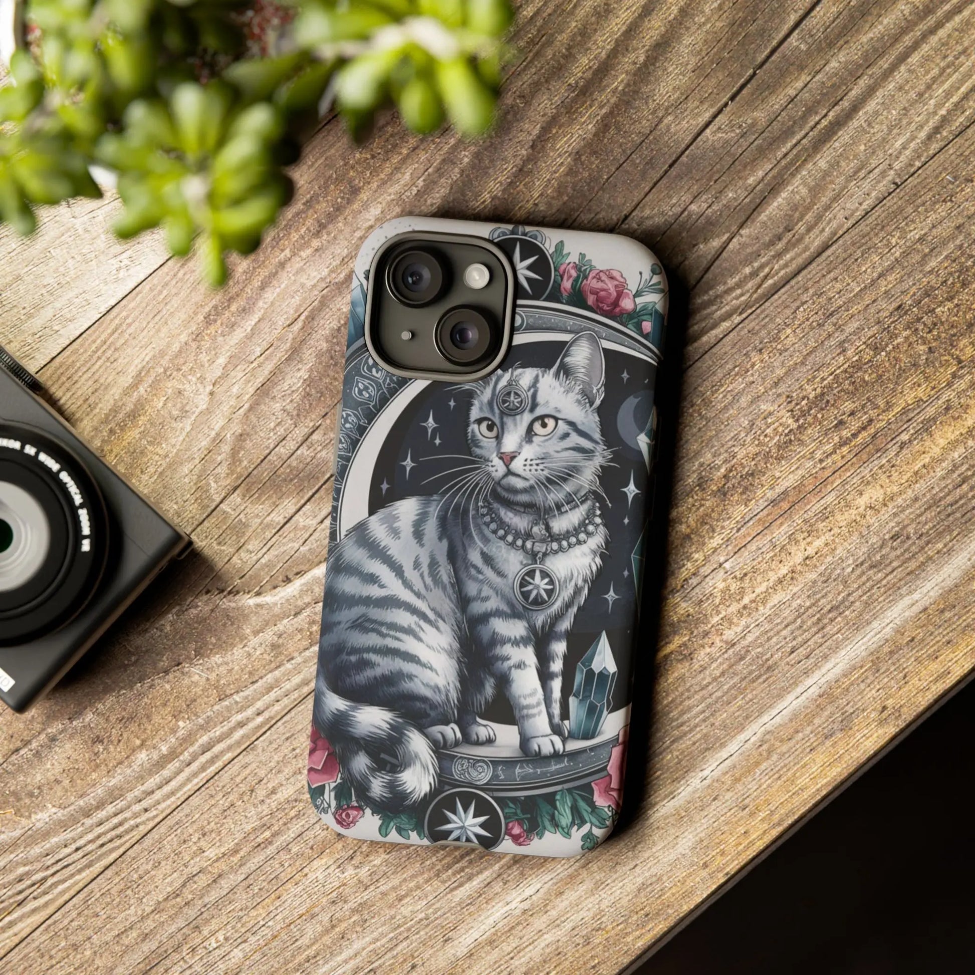 Celestial Pagan Cat iPhone Tough Case – Durable & Mystical Design Printify