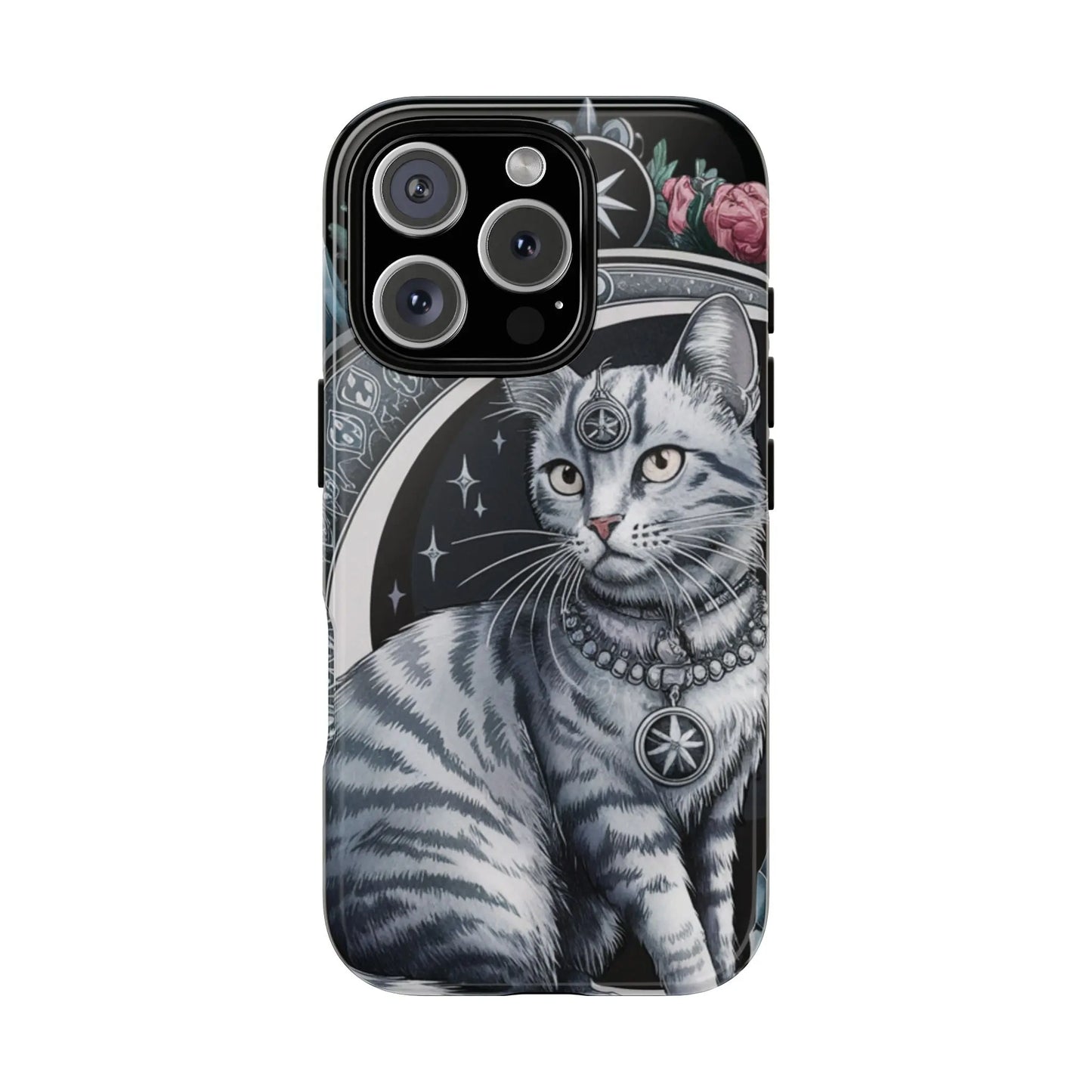 Celestial Pagan Cat iPhone Tough Case – Durable & Mystical Design Printify