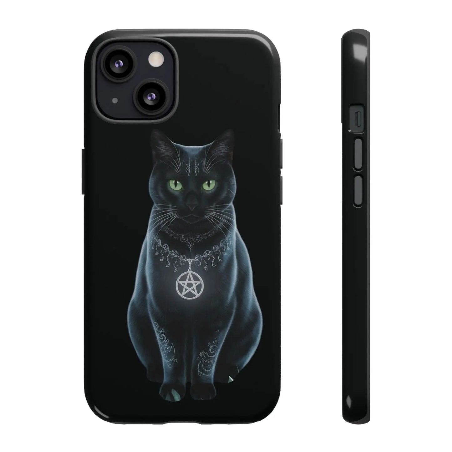 Pagan Black Cat iPhone Tough Case – Perfect for Wicca & Pagan Enthusiasts Printify