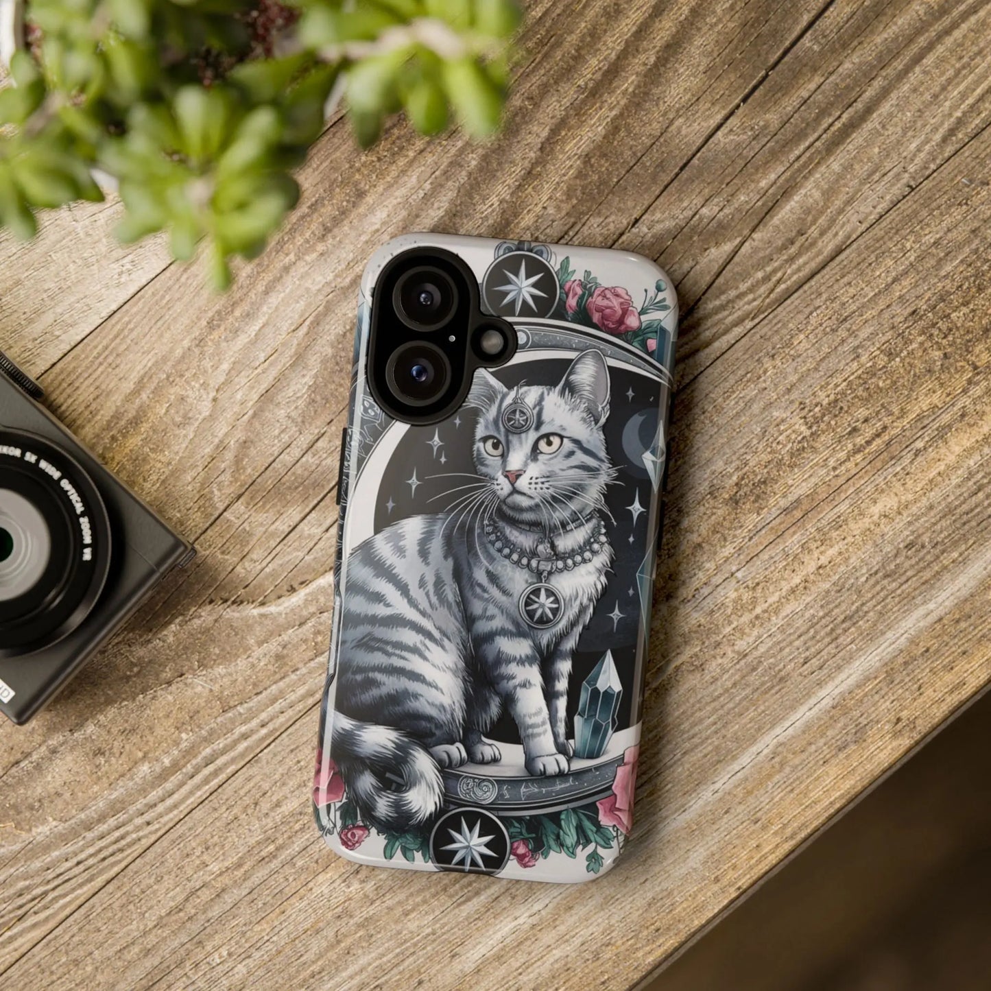 Celestial Pagan Cat iPhone Tough Case – Durable & Mystical Design Printify