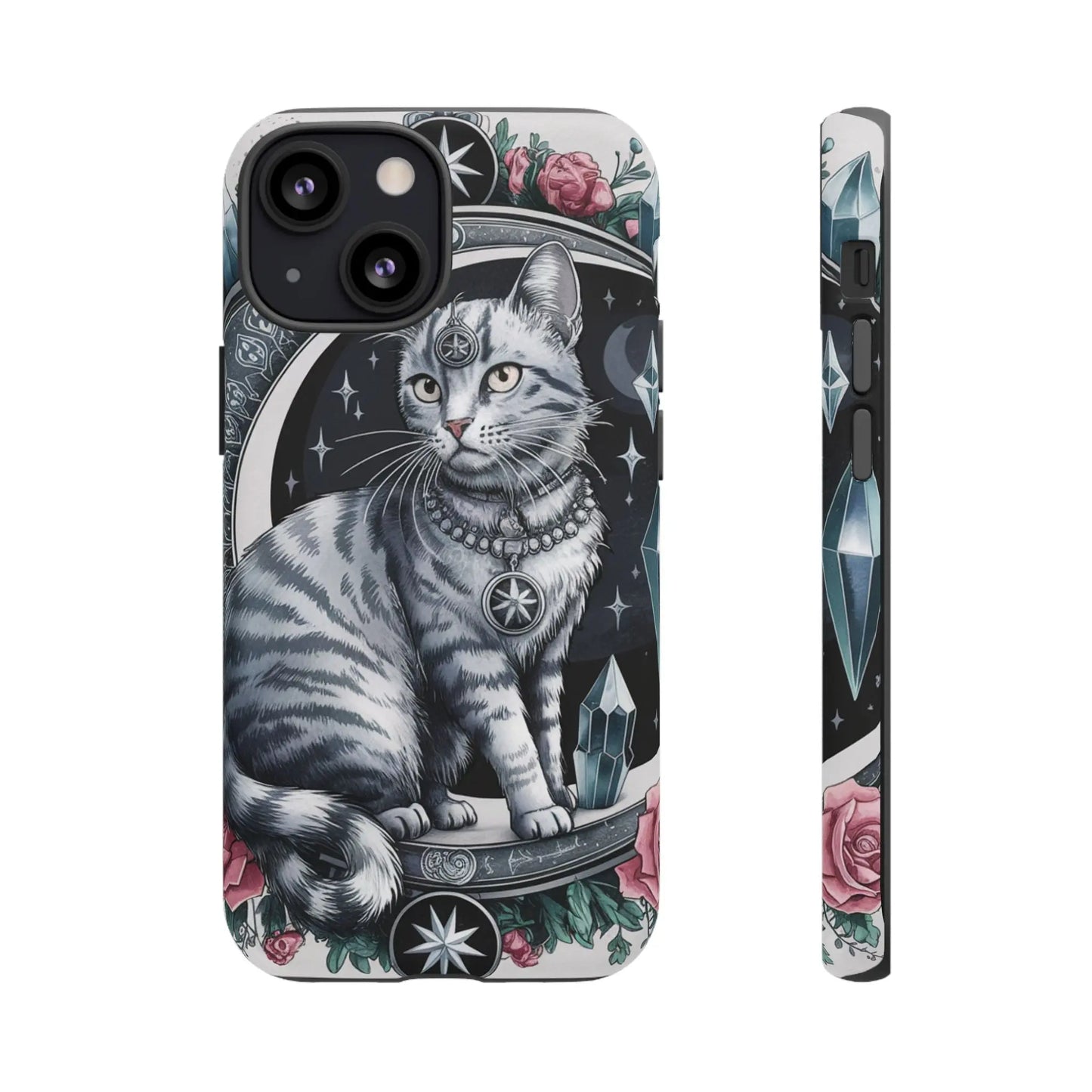 Celestial Pagan Cat iPhone Tough Case – Durable & Mystical Design Printify